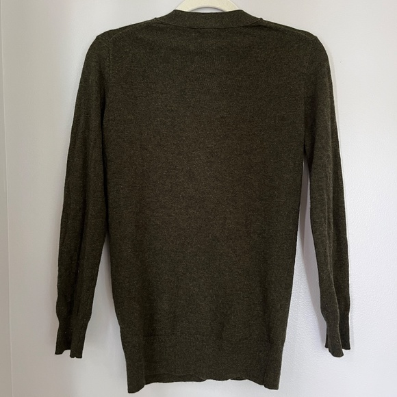 J CREW Olive Green Wool Blend Long Cardigan Size XXS - Picture 5 of 5